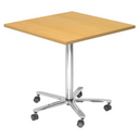 BISTRO 88Q C | Bijzettafel op wieltjes | 80x80 | chroom - Systeem conferentietafel 