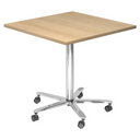 BISTRO 88Q C | Bijzettafel op wieltjes | 80x80 | chroom - Systeem conferentietafel 