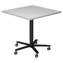 BISTRO 88Q D | Bijzettafel op wieltjes | 80x80 | zwart - Systeem conferentietafel 