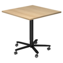BISTRO 88Q D | Bijzettafel op wieltjes | 80x80 | zwart - Systeem conferentietafel 