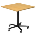 BISTRO 88Q D | Bijzettafel op wieltjes | 80x80 | zwart - Systeem conferentietafel 