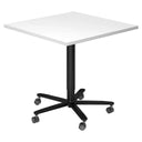 BISTRO 88Q D | Bijzettafel op wieltjes | 80x80 | zwart - Systeem conferentietafel 