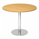 BISTRO F100R C | Vergadertafel | Ø 100 | chroom - Systeem conferentietafel 