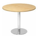 BISTRO F100R C | Vergadertafel | Ø 100 | chroom - Systeem conferentietafel 