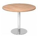BISTRO F100R C | Vergadertafel | Ø 100 | chroom - Systeem conferentietafel 