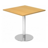 Systeem conferentietafel BISTRO F88Q C met vierkant beukenblad en chromen onderstel van hjh OFFICE PRO