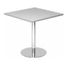 Vierkante Systeem conferentietafel BISTRO F88Q C met grijs tafelblad en chromen onderstel van hjh OFFICE PRO