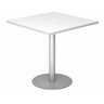 Systeem conferentietafel BISTRO F88Q S met wit tafelblad en zilverkleurig onderstel van hjh OFFICE PRO