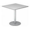 Zilvergrijze Systeem conferentietafel BISTRO F88Q S met vierkant blad en ronde voet van hjh OFFICE PRO