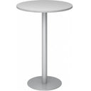 Ronde Systeem conferentietafel BISTRO H80R S in zilvergrijs met centrale voet van hjh OFFICE PRO