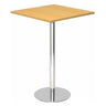 Systeem conferentietafel BISTRO H88Q C met beukenkleurige plaat en verchroomd onderstel van hjh OFFICE PRO