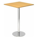 Systeem conferentietafel BISTRO H88Q C met beukenkleurige plaat en verchroomd onderstel van hjh OFFICE PRO