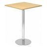 Systeem conferentietafel BISTRO H88Q C met vierkant esdoornhouten blad en chromen onderstel van hjh OFFICE PRO