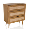 Commode BOHEO K van eiken met drie laden en Weens vlechtwerk-fronten van hjh LIVING