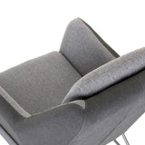 Grijze stoffen bekleding en vulling van de Gestoffeerde fauteuil LAGUN van hjh OFFICE