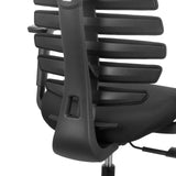 Rugleuning met horizontale lamellen van de professionele bureaustoel ERGO LINE ECO in zwart van hjh OFFICE