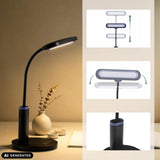 Verstelbare Lumanova D4 bureaulamp in het zwart van hjh OFFICE (AI-gegenereerde afbeelding)