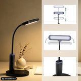 Verstelbare Lumanova D4 bureaulamp in het zwart van hjh OFFICE (AI-gegenereerde afbeelding)