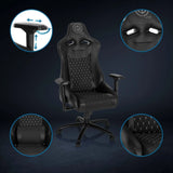 Gamestoel GAMEBREAKER SX 04 in zwart met verstelbare armleuningen en gesteppte bekleding van hjh OFFICE