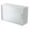 Weißer Rollladenschrank BETA R 1732S aus Metall mit Chromgriff von hjh OFFICE PRO