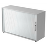 Grauer Rollladenschrank BETA R 1732S aus Metall mit Chromgriff von hjh OFFICE PRO
