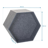 Maattekening van de Scheidingswand FLEXMIUT STORE B met 62,5 × 54,5 cm van hjh OFFICE