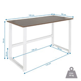 Maattekening van het Bureau WORKSPACE LIGHT I van 120 x 60 cm met een maximale belastbaarheid van 50 kg van hjh OFFICE
