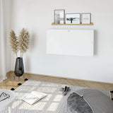 Wit wandbureau WOVA als secretaire tegen een lichte muur in een modern ingerichte kamer van hjh OFFICE PRO