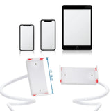 Witte Houder voor mobiele telefoon & tablet FLEXMOBI I met een breedte van 11,5 - 18 cm van hjh OFFICE
