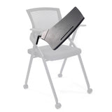 Zwart schrijfblad TABLET PRIORITY II als Accessoires voor stoelen van hjh OFFICE – 360-gradenweergave (achteraanzicht 180°)