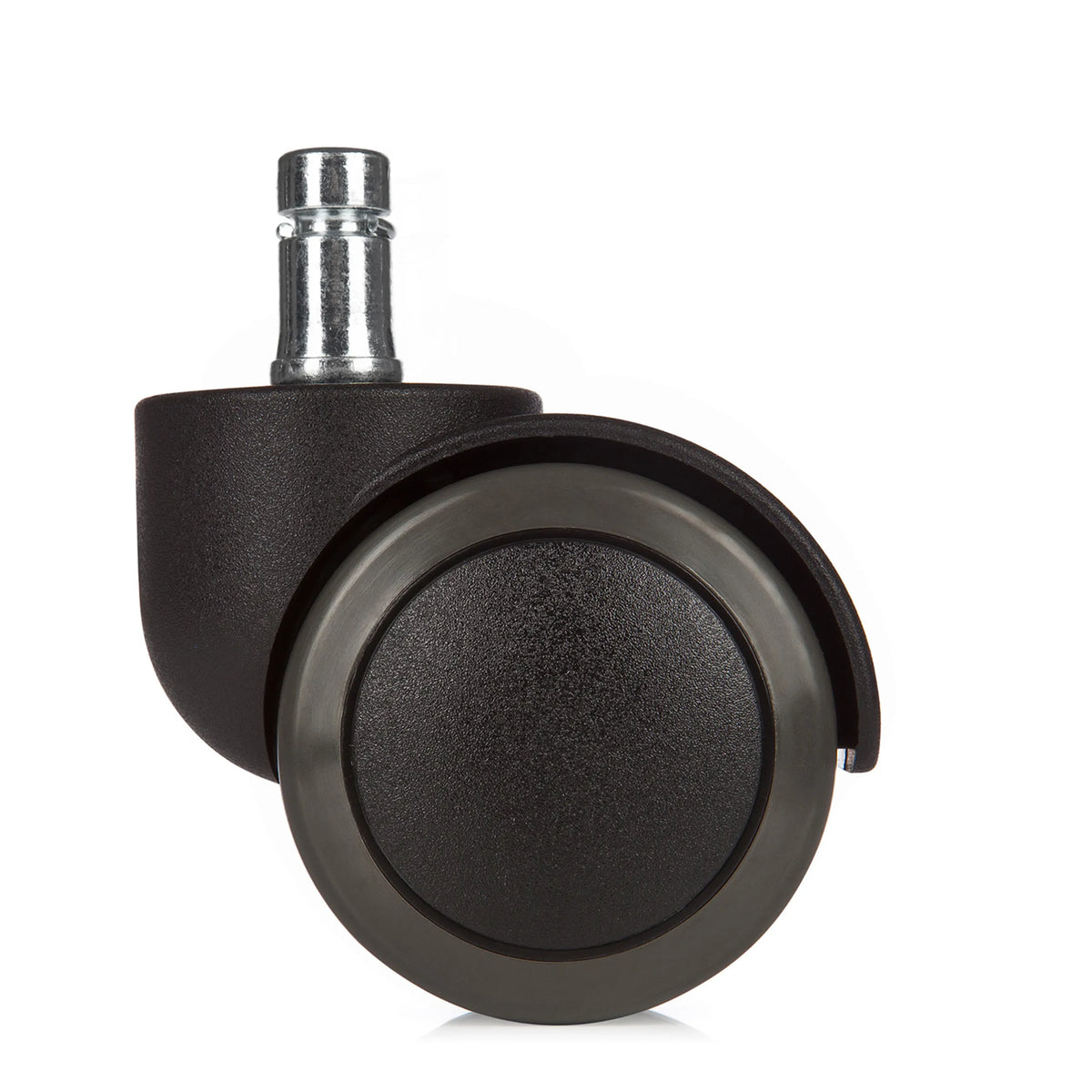 Zwarte bureaustoelwielen 5x ROLO No-Noise 11mm/50mm voor harde vloeren met metalen pen van hjh OFFICE