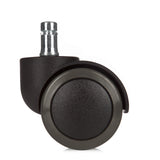 Zwarte bureaustoelwielen 5x ROLO No-Noise 11mm/50mm voor harde vloeren met metalen pen van hjh OFFICE