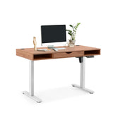Elektrisch in hoogte verstelbaar bureau Worktime Style in eiken en wit met laden van hjh OFFICE