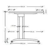 Maattekening van het bureau BELA 8 S met een breedte van 80 cm en een hoogte van 72 cm van hjh OFFICE PRO