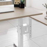 Weißes Gestell des elektrisch höhenverstellbaren Schreibtisches XBHM 16 GG von hjh OFFICE PRO