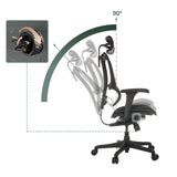 Verstelbare rugleuning van de luxe directiestoel ERGOHUMAN SLIM ECO F GEN2 met een kantelhoek tot 90° van hjh OFFICE