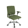 Thuiskantoor bureaustoel CHARLES I met groene stofbekleding en glanzend onderstel van hjh OFFICE