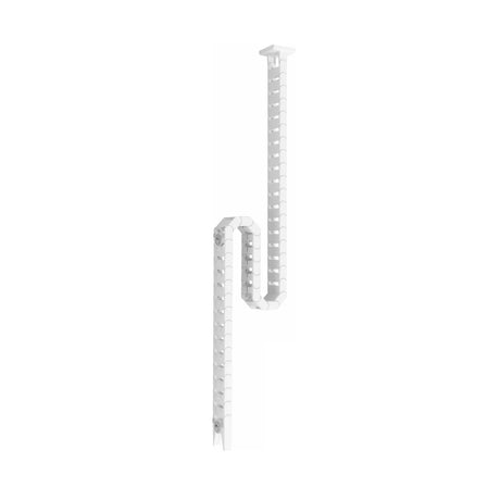 Witte verticale kunststof kabelketting CKVL met schakelstructuur van hjh OFFICE PRO