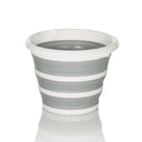 Grijs-witte Opvouwbare bak CLEAN SILR met flexibele, gevouwen behuizing van hjh OFFICE