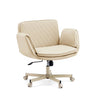Thuisgebruik bureaustoel Criss-Cross 10 in beige met gewatteerde rugleuning en kruisvoet op wielen van hjh LIVING