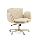 Thuisgebruik bureaustoel Criss-Cross 10 in beige met gewatteerde rugleuning en kruisvoet op wielen van hjh LIVING