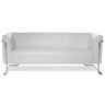Witte lounge bank CURACAO als driezitter met verchroomd metalen frame van hjh OFFICE