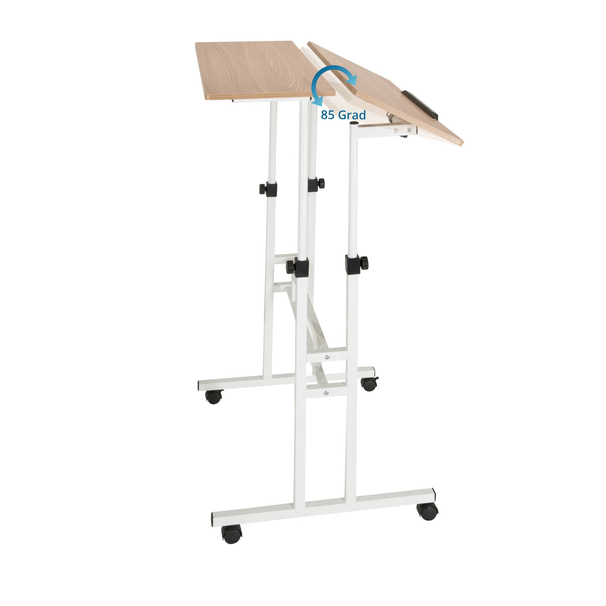 Kantelbaar tafelblad van het Zit- Sta bureau WORKSTATION I met een verstelbaarheid van 85 graden van hjh OFFICE