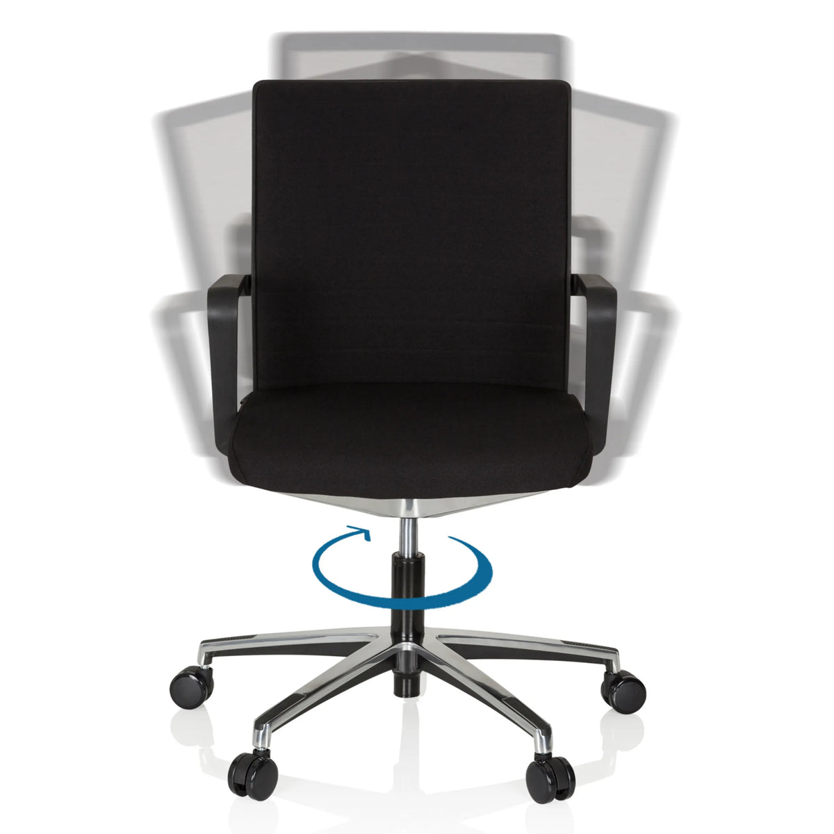 360-graden draaifunctie van de Professionele bureaustoel MOVE-TEC 3D in zwart van hjh OFFICE