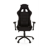 Zwarte Gamestoel GAME FORCE met stofbekleding, witte siernaden en armleuningen van hjh OFFICE