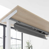 Unterkonstruktion und Tischplatte in Asteiche des elektrisch höhenverstellbaren Schreibtischs XBHM 19 WC von hjh OFFICE PRO
