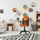 Kinder bureaustoel KID GAME AL in zwart en oranje met zwenkwielen en armleuningen van hjh OFFICE