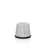 Grijs opstapkrukje TIO-S met antislip zwarte bodemring van hjh OFFICE – 360-gradenweergave (vooraanzicht 20°)