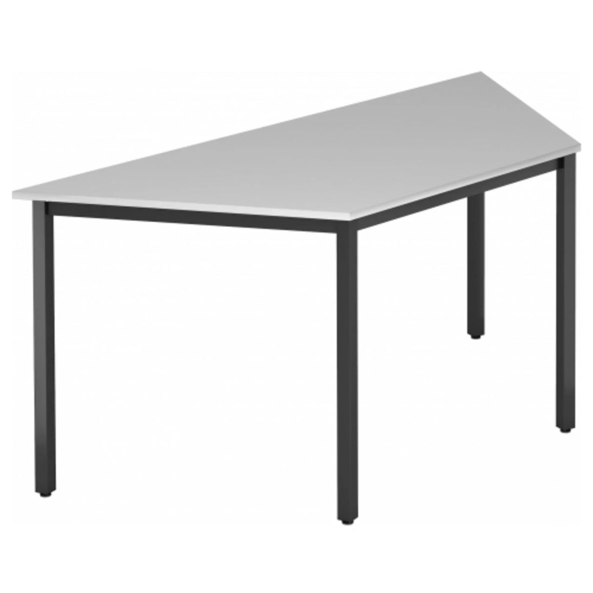 Bureau DORAN DQTR D met grijs blad en zwart vierkant buizenframe van hjh OFFICE PRO