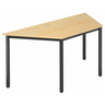 Bureau DORAN DQTR D met esdoornkleurige plaat en zwart vierkant buisframe van hjh OFFICE PRO